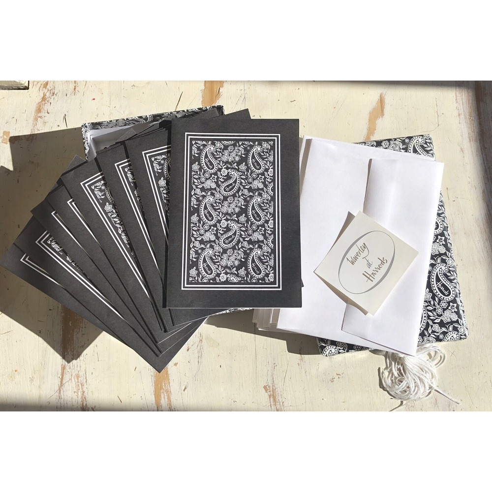 Vintage Harrods Waverly notelets envelopes stationary paper set